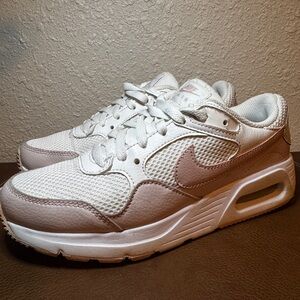 Nike Women's White Blush Pink Mesh Air Max SC Shoes Sneakers